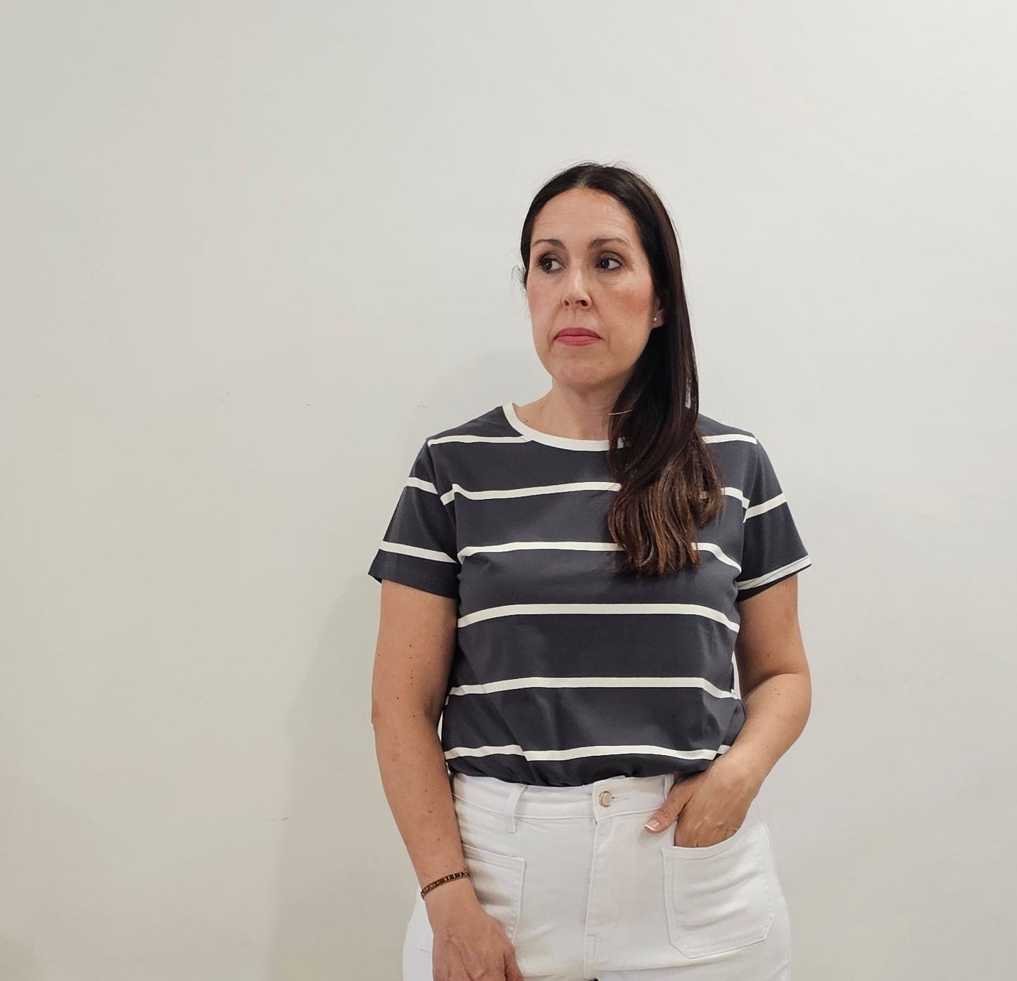 CAMISETA MARINERA GRIS