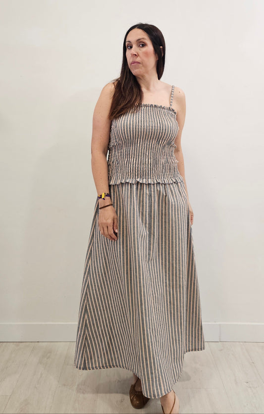 VESTIDO NEÓN GRIS