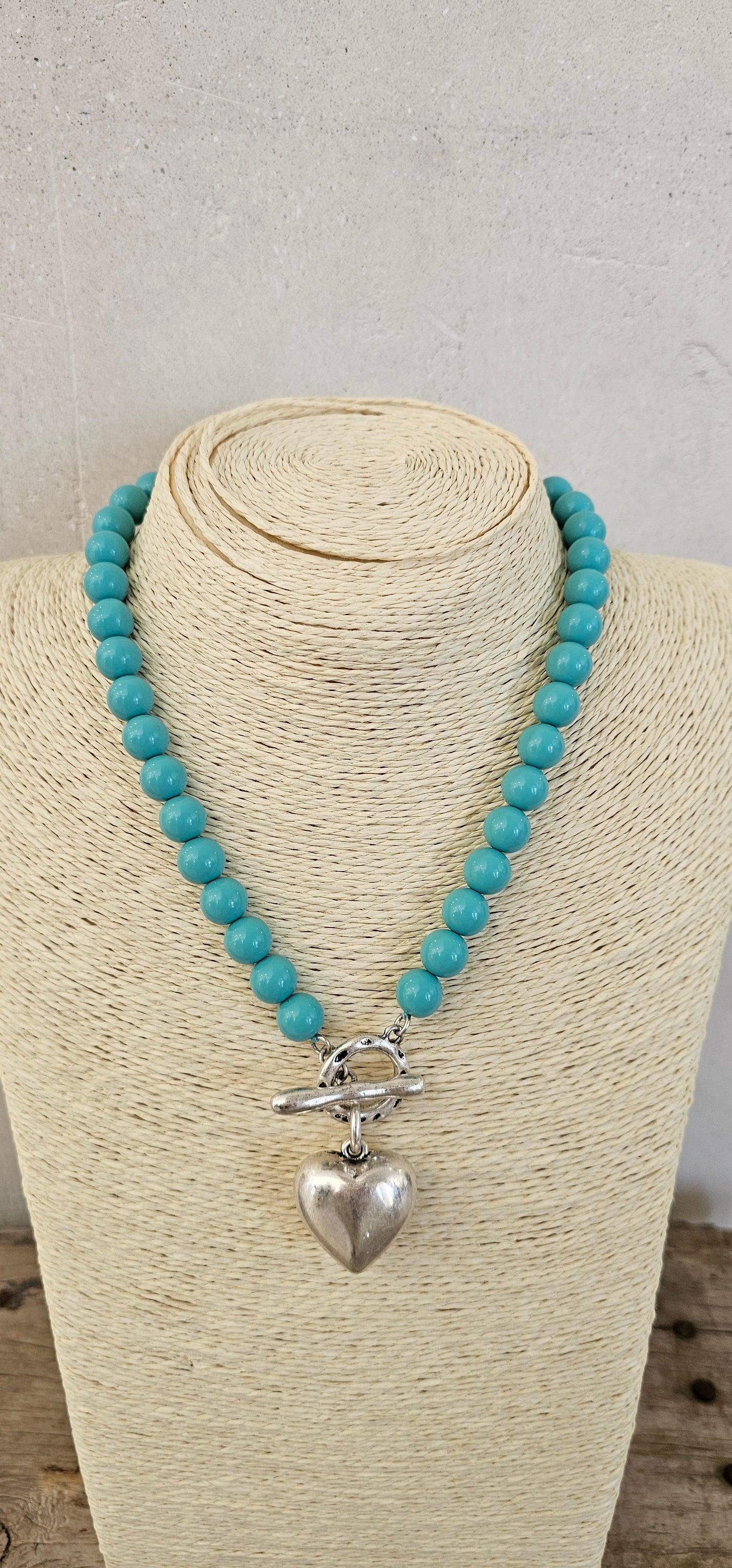 COLLAR CUORE TURQUESA