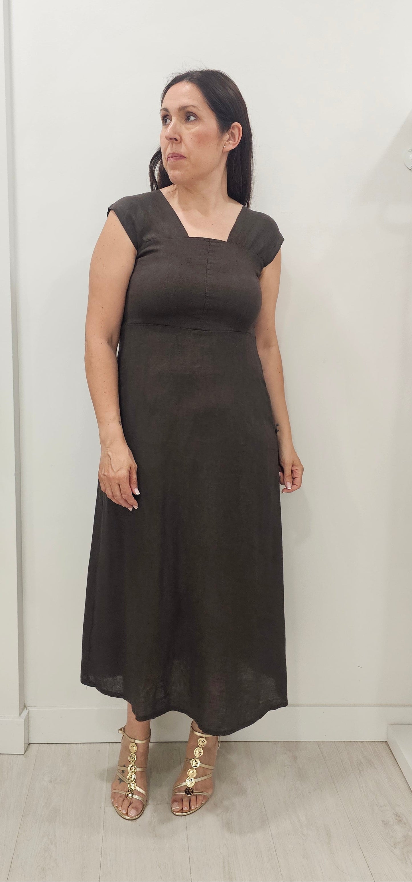 VESTIDO ARAGÓN CHOCO