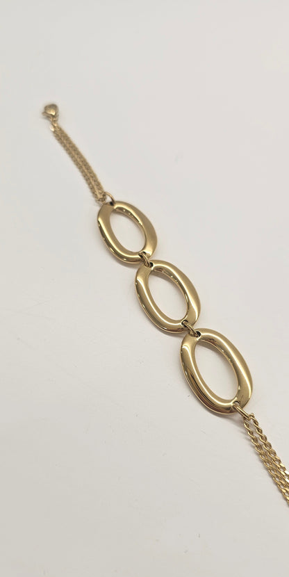 PULSERA TRIPLE PLATA